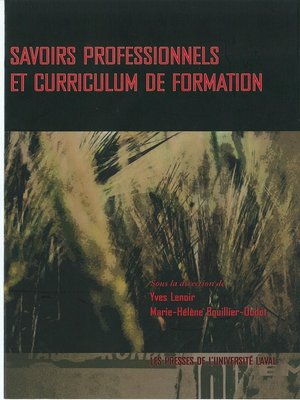 cover image of Savoirs professionels et curriculum de formation